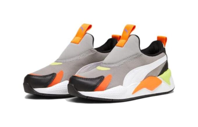 (PS) RS-X3 Slip-On ”Betonggrå Rickie Orange”
