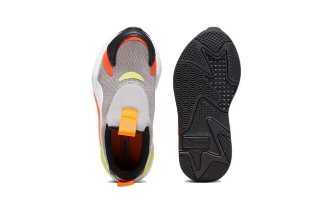 (PS) RS-X3 Slip-On ”Betonggrå Rickie Orange”