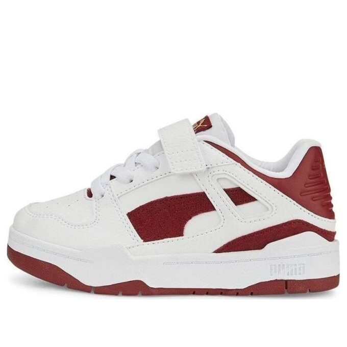 (PS) Slipstream Suede ”Vit Intensivröd”