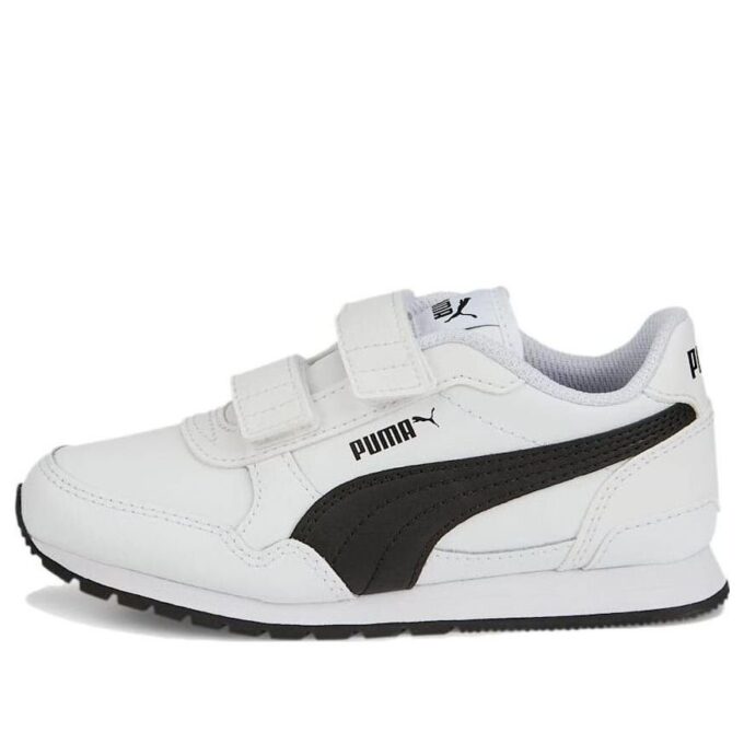 (PS) ST Runner v3 Läderskor ”Vita Svarta”