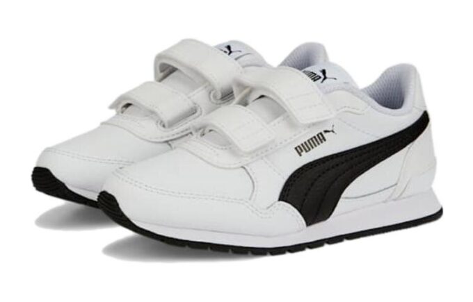 (PS) ST Runner v3 Läderskor ”Vita Svarta”