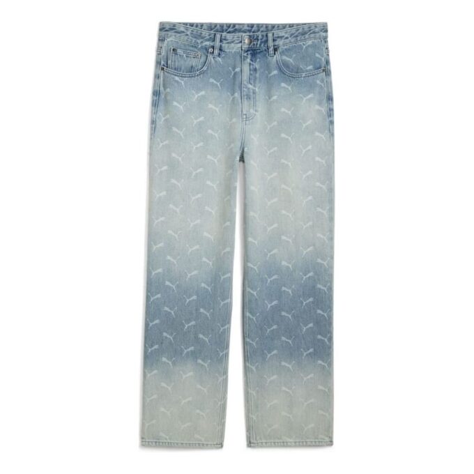 PUMA x A$AP ROCKY Laser Monogram Denim Jeans ”Faded Denim AOP”