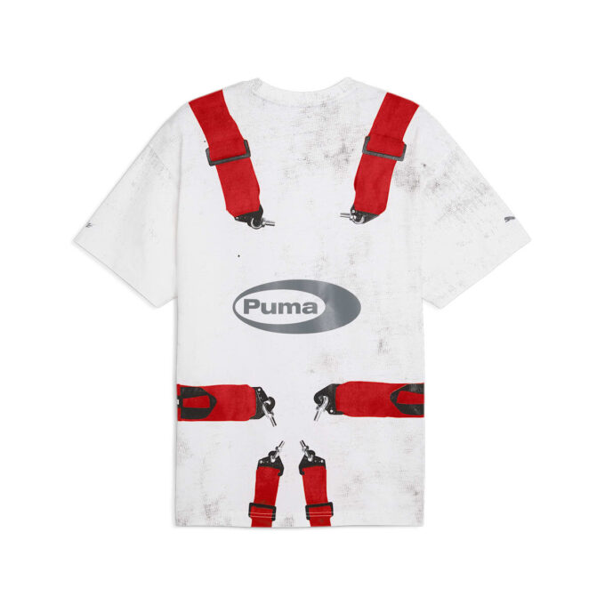 PUMA x A$AP ROCKY Säkerhetsbelt T-shirt ”Vit Röd”