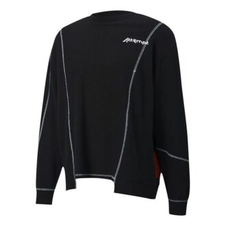 PUMA x ATTEMPT Crossover Casual Rund Hals Kontrasterande Färger Långärmad Svart