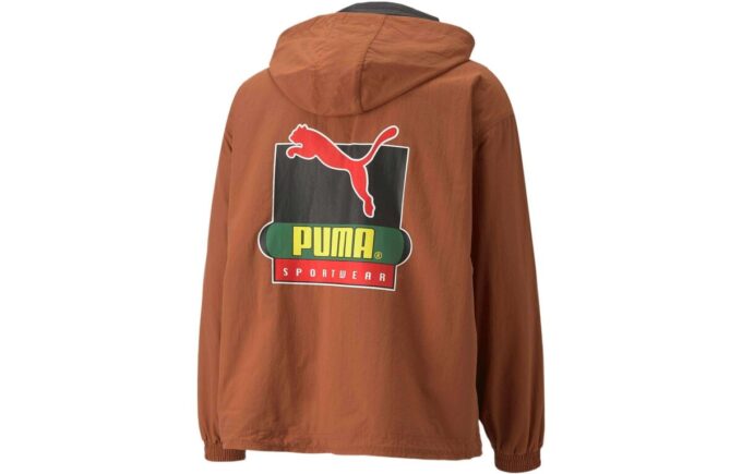 PUMA x Butter Goods Lättviktig Pop Over Top Half Dragkedja ”Brun”