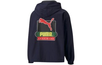 PUMA x Butter Goods Lättviktig Pop Over Top Half Dragkedja ”Marinblå”