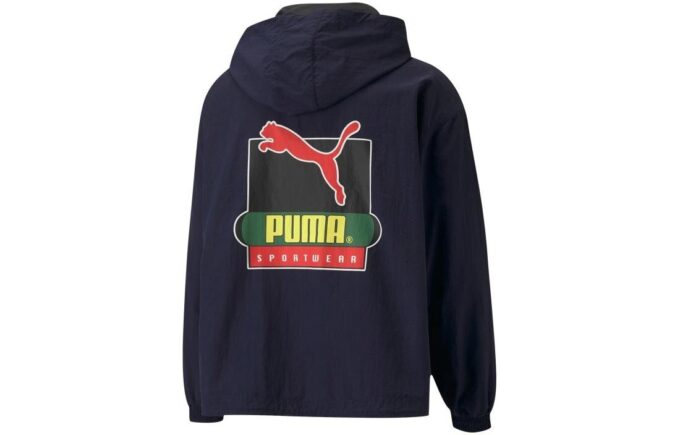 PUMA x Butter Goods Lättviktig Pop Over Top Half Dragkedja ”Marinblå”