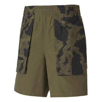 PUMA x First Mile Trendiga Casual Shorts ”Olivgrön”