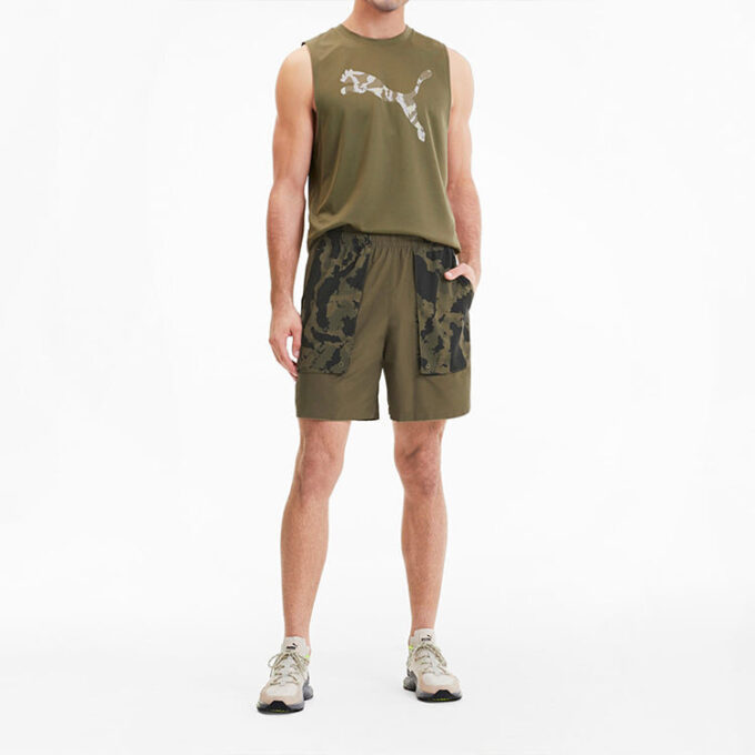 PUMA x First Mile Trendiga Casual Shorts ”Olivgrön”