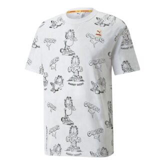 PUMA x GARFIELD Mönstrad T-shirt ”Vit”