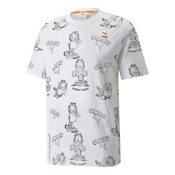 PUMA x GARFIELD Mönstrad T-shirt ”Vit”