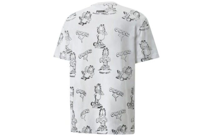 PUMA x GARFIELD Mönstrad T-shirt ”Vit”