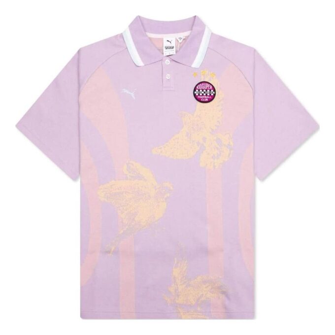 PUMA x KidSuper Stickad Pikétröja ”Vivid Violet”