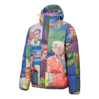 PUMA x Kidsuper Studio Tryckt Dunjacka ”Blå Röd Grön Lila”