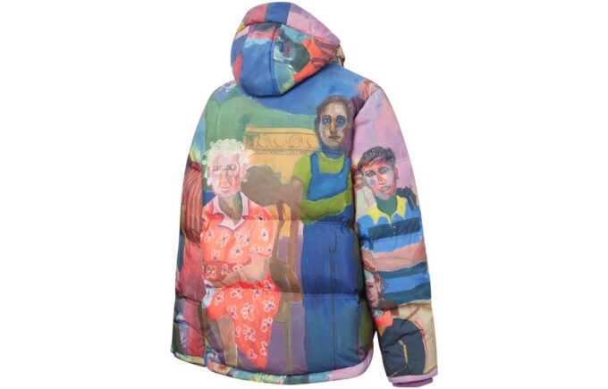 PUMA x Kidsuper Studio Tryckt Dunjacka ”Blå Röd Grön Lila”