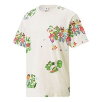 PUMA x KS AOP T-SHIRT Kortärmad Krämig Vit