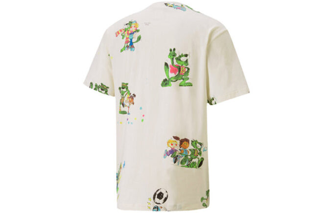 PUMA x KS AOP T-SHIRT Kortärmad Krämig Vit
