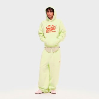 PUMA x MADHAPPY Fleece Träningsbyxor med raka ben