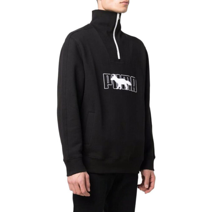 PUMA x Maison Kitsun Half Zip-tröja ”Svartvit”