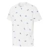 PUMA x Maison Kitsune Crossover Aop T-shirt Broderad Logotyp Sport Rund Hals Kortärmad Vit
