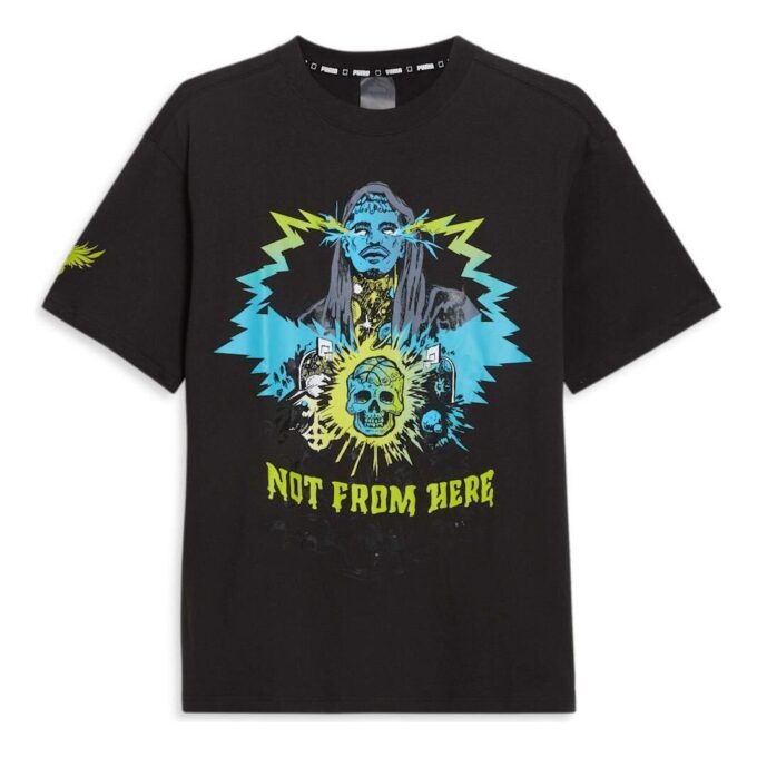 PUMA x MELO Blå Hive Basketboll T-shirt ”Svart”