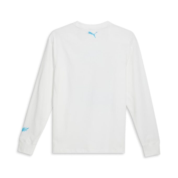 PUMA x MELO Blå Hive Långärmad Basketboll T-shirt ”Vit”