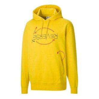 PUMA x Michael Lau Hoodie med omvänd grafik ”Gul”