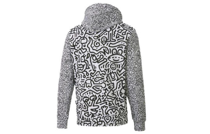 PUMA x MR DOODLE Crossover Broderad logotyp Tryck Graffiti Casual Vit