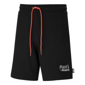 PUMA x MR DOODLE Crossover Roliga Graffiti Sport Shorts Svarta