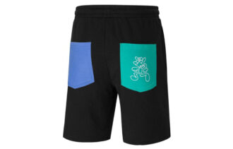 PUMA x MR DOODLE Crossover Roliga Graffiti Sport Shorts Svarta