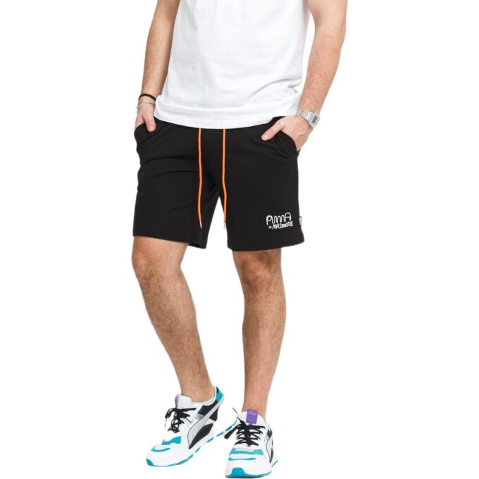 PUMA x MR DOODLE Crossover Roliga Graffiti Sport Shorts Svarta
