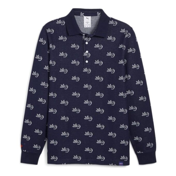 PUMA x Noah Jacquard Pikétröja ”Marinblå”