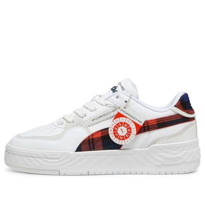 PUMA x Porsche Legacy CA Pro ”Tartan Formstrip Vit Redmazing”