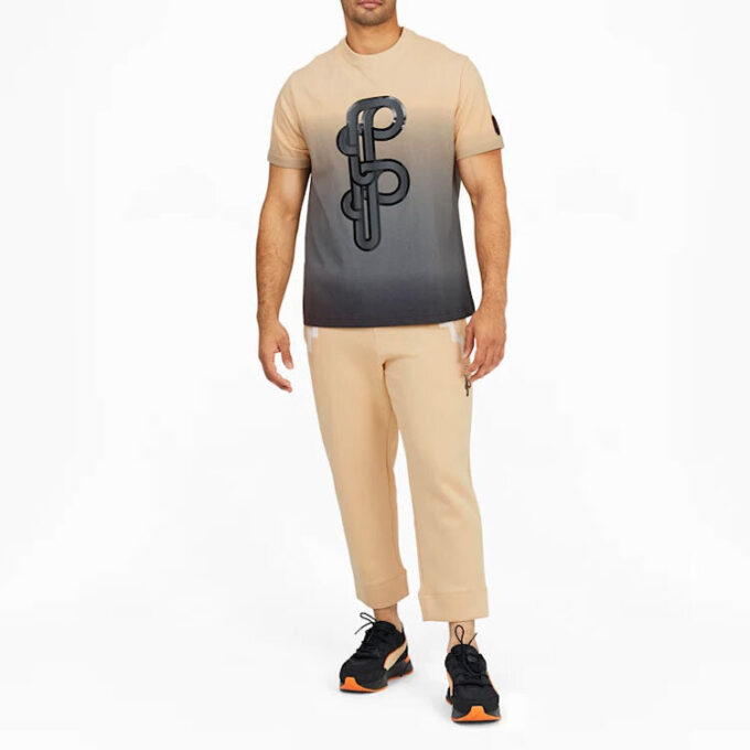 PUMA x PRONOUNCE Graphic T-shirt Crossover Gradient Tie Dye Sport Kortärmad Khaki