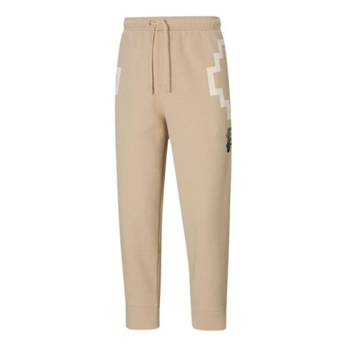 PUMA x PRONOUNCE Unisex 7/8 Byxor Tryckta Spets Cropped Byxor Khaki