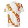 PUMA x PRONOUNCE Unisex T-shirt med grafisk design, korsad kedjetryck, Athleisure, casual, sport, kortärmad, krämig vit
