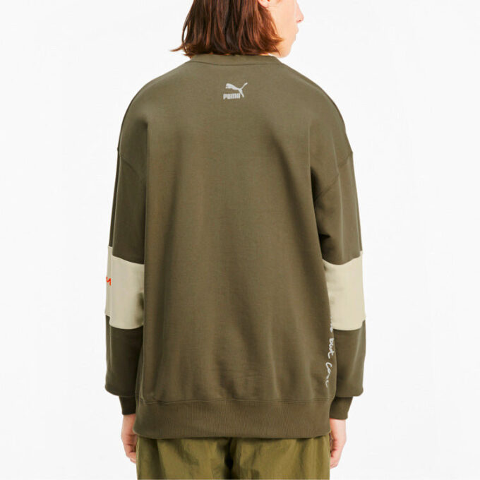 PUMA x Randomevent Crew-tröja ”Olivgrön Vit”