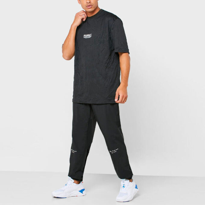 PUMA x Randomevent vävda byxor ”Svarta”