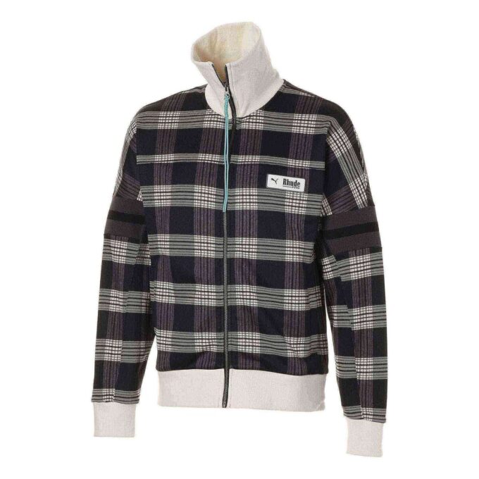 PUMA x Rhude XTG AOP TRA Multi SP WUP Stickad Jacka ”Vit Brun”