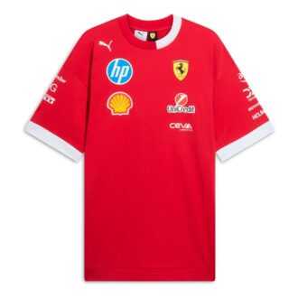 PUMA x Scuderia Ferrari 2025 Replica Oversized-Fit Drivers T-shirt ”Mörkkörsbär”