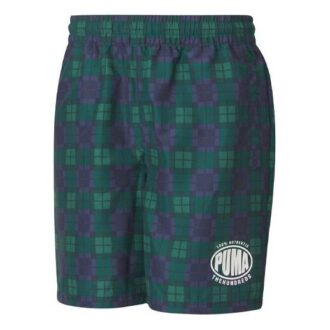 PUMA x The Hundreds Crossover Print Athleisure Casual Sportshorts Grön