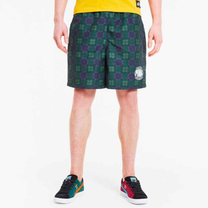 PUMA x The Hundreds Crossover Print Athleisure Casual Sportshorts Grön