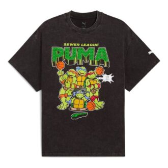 PUMA x TMNT basket-T-shirt ”Tvättad svart”