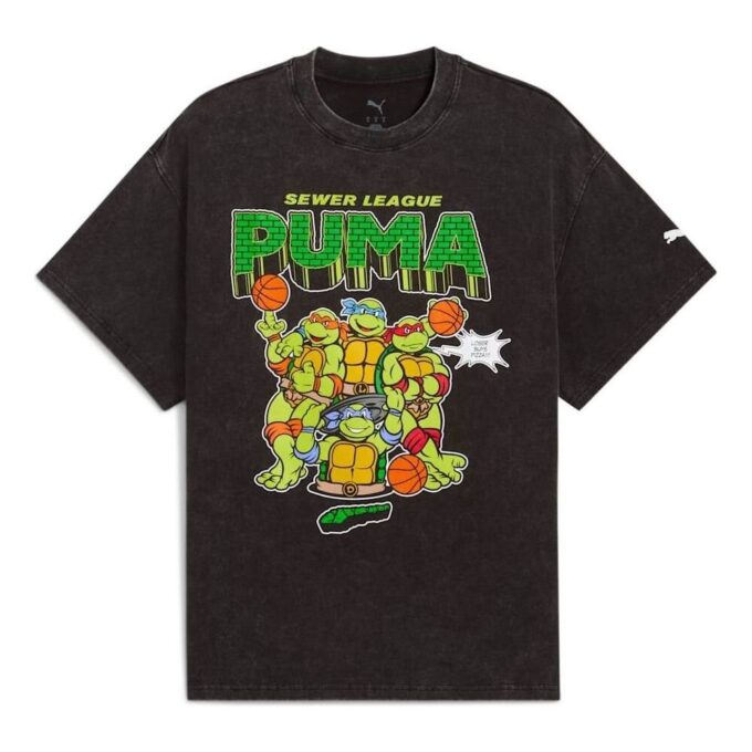 PUMA x TMNT basket-T-shirt ”Tvättad svart”