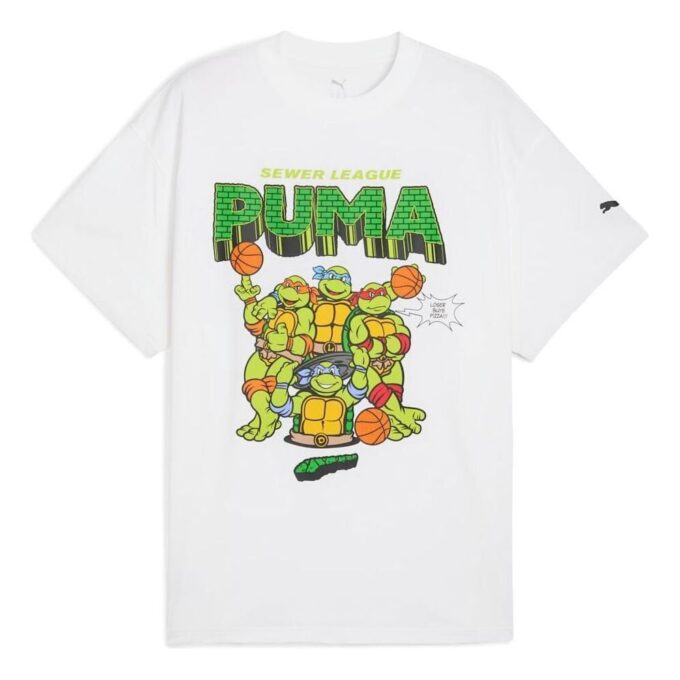 PUMA x TMNT basket-T-shirt ”Vit”