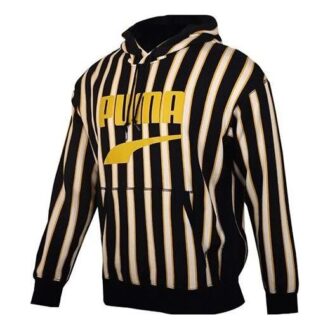 Randig Hoodie ”Svart Gul Vit”