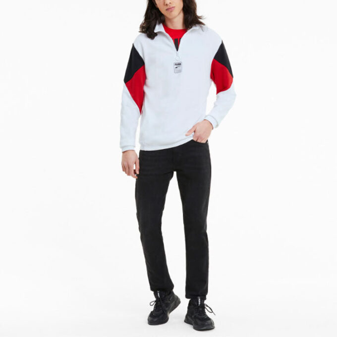 Rebel Half-Zip TR ”Vit Svart Röd”