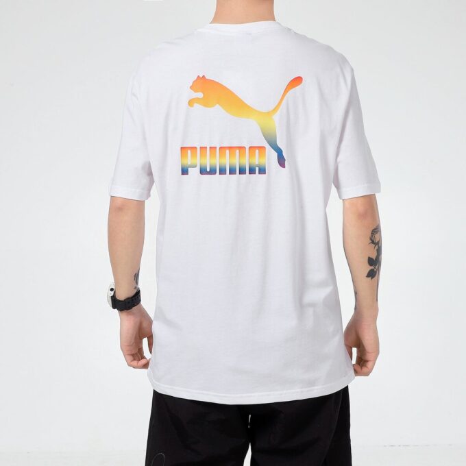 Regnbågslogotyp T-shirt ”Vit”