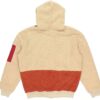 Retro Block Sherpa Heldragkedjetröja ”Beige Röd Grön”