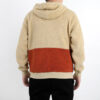 Retro Block Sherpa Heldragkedjetröja ”Beige Röd Grön”